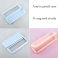thumbnail image 3 of Caja de plástico transparente de 2 uds. con tapa, cajas de bolígrafos de papelería de plástico acrílico a granel compatibles con niños, niñas, niños, adultos, estudiantes Compati Afortunado Sencillez, 3 of 5