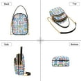 thumbnail image 3 of FORMRS Crossbody Bag for Women Quilted Travel Shoulder Cell Phone Purse with Chain Strap Handbag, Blue Retro Pattern, 3 of 7