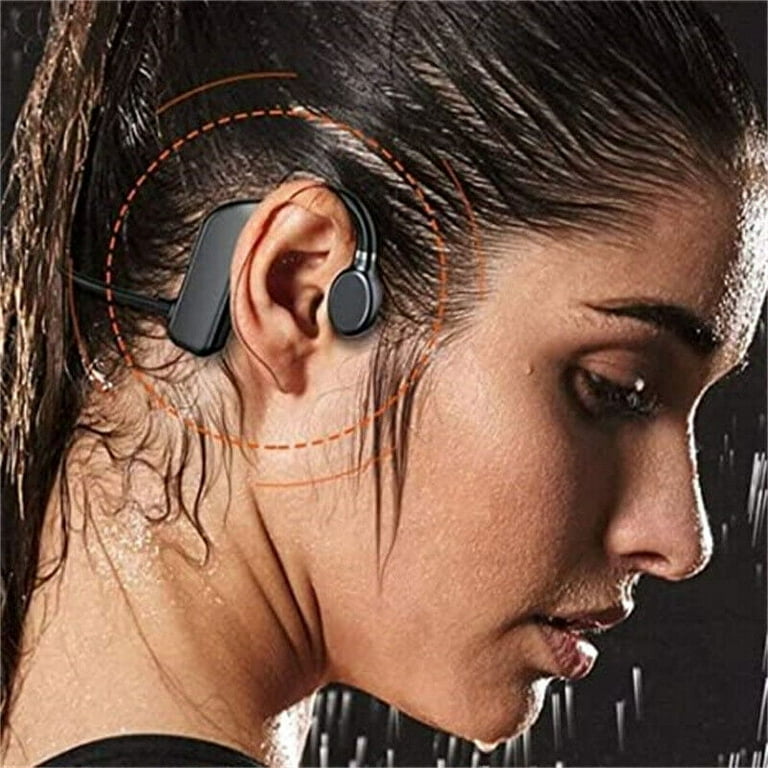 Inductivv Bone Conduction Headphones - Bluetooth Wireless Headset for  Workout