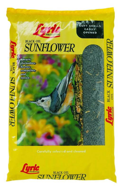 Lyric Wild Bird Feed Black Oil Sunflower Bird Food, 25 lb Bag