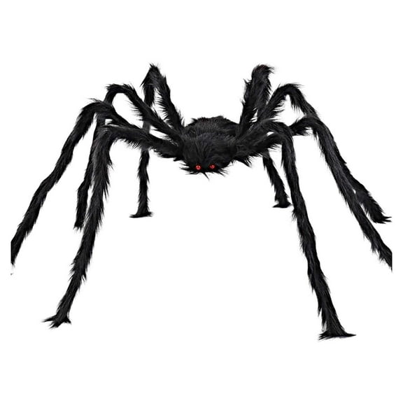 5 Foot Giant Halloween Spider - Extra Large Realistic Scary Spider Decor for Outdoor Yard, Porch & Indoor Haunted House Displays