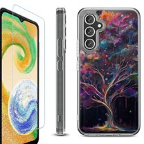 OneToughShield ® Compatible with Samsung Galaxy S23 FE Fan Edition, Shockproof Phone Case, with Tempered Glass Screen Protector - Tree of Life