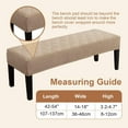 thumbnail image 6 of Waterproof Dining Room Bench Covers, Stretch Jacquard Bench Seat Protector Cover, Rectangular Bench Cover for bedrooms, Living Rooms, Kitchens, Removable, Washable (Khaki), 6 of 8