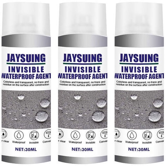 Impermeabilización 3 piezas 30 ml Agente impermeabilizante Adhesivo en aerosol de unión fuerte Sellador Techo Pared exterior Inodoro Pegamento en aerosol transparente, 3 piezas - 3 piezas