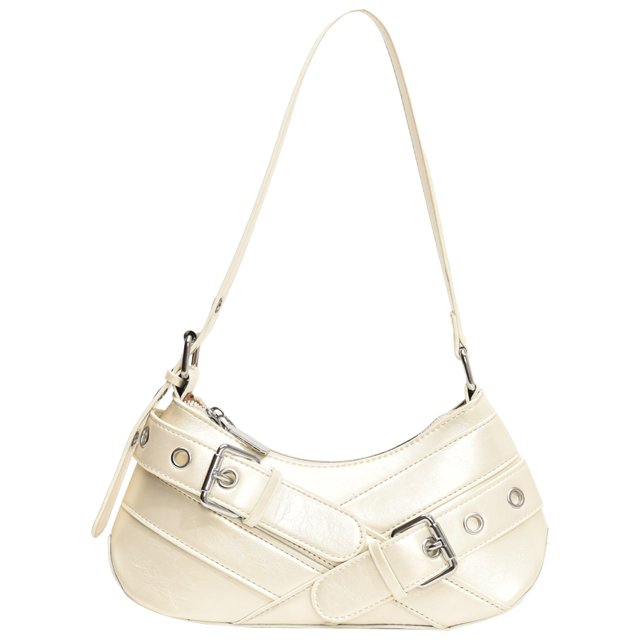 Bolso de Hombro Likrtyny de Cuero PU para Mujer Y2K Bandolera Vintage blanco