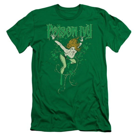 DC Comics Poison Ivy S/S Adult 30/1 T-Shirt Kelly Green
