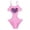 X2 Pink, variant on Ticikt Girls One-Piece Swimsuit, Sequin Heart Cutout Bathing Suit with Adjustable Straps,Pink