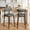 Grey Linen, variant on Solid Wood Counter Height(26") Bar Stools Set of 2, Premium Linen-Blend Upholstery with Back & Brass-Toned Metal Footrest, Mid Century Modern Bar Stools for Kitchen Island, Green