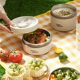 thumbnail image 7 of Thermal Lunch Box Bento Box Portable Insulated Lunch Container, Stackable Leakproof 304 Stainless Steel Food Container With Easy-Carry Handle, Small Size For Big Kids Teens Daily, 7 of 7
