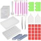thumbnail image 1 of 134 piezas de herramientas de bordado de diamantes, kit de accesorios de pintura de diamantes con caja de almacenamiento de diamantes, puntada rápida de pluma, pegamento, placa de diamante y etiqueta Afortunado Sencillez, 1 of 5