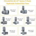 thumbnail image 7 of SINOCMP 7Pcs JIC37 Hydraulic Swivel Run Tees Hydrulic Tee Connector, Tester Tee Coupling Set for Excavator Construction Machinery Hydraulic System, 7 of 7