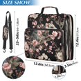 thumbnail image 3 of Water-Resistant 3-Ring Binder Organizer with Multiple Pockets Zipper Binder Bag for Office Watercolor Opossum Pattern, 3 of 8