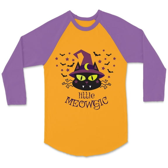 Halloween Cat Witch Long Sleeve Shirt Toddler T-Shirt Long Sleeve Girl (3T)
