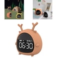 thumbnail image 2 of reloj despertador de táctil y dormir con batería recargable USB entrenador de sueño para y niñas marrón Baoblaze lindo despertador, 2 of 7