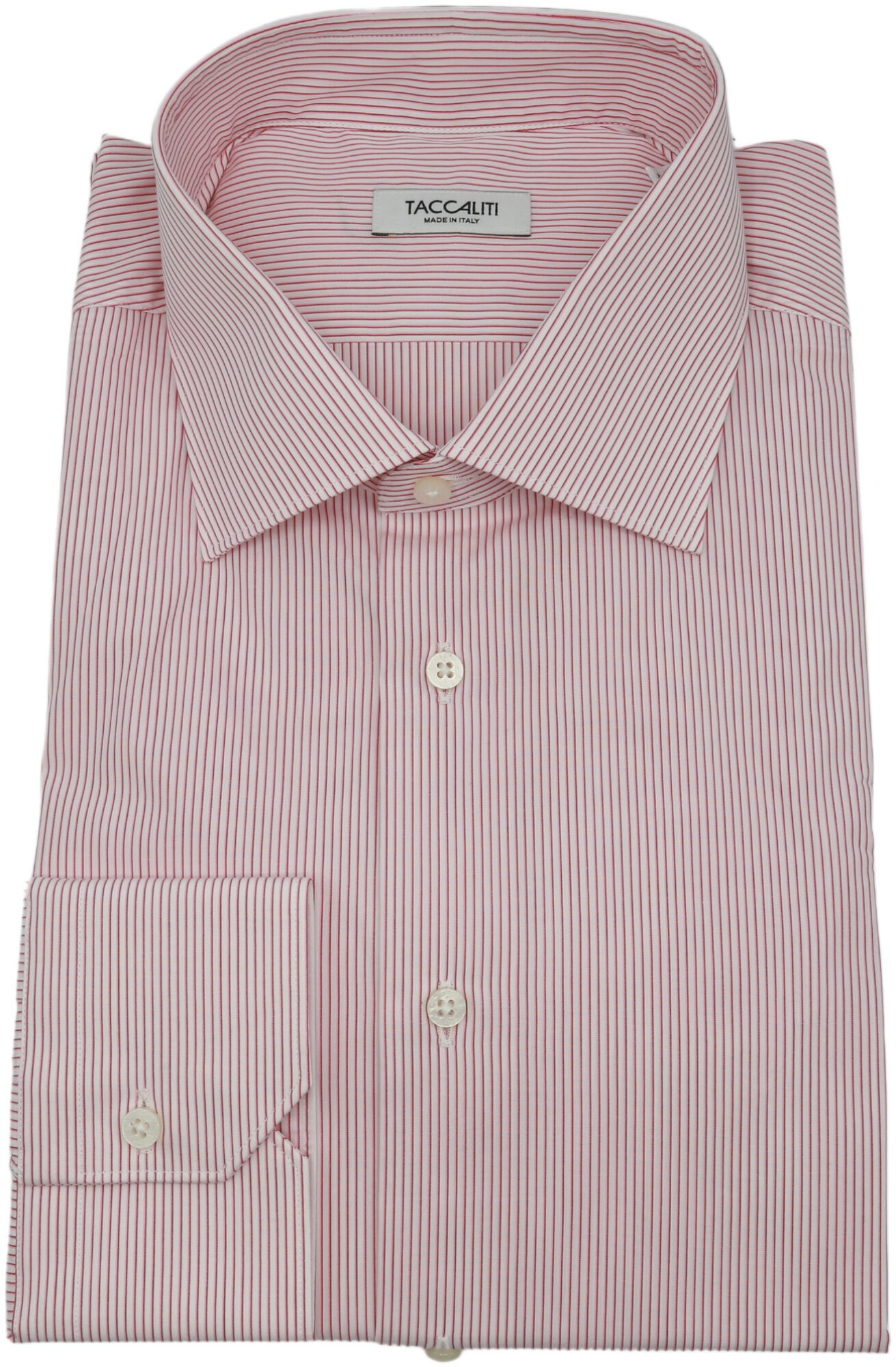 Pink White Pencil Stripe Dress Shirt 