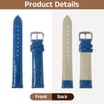 thumbnail image 3 of Uxcell Quick Release Leather Watch Band 18mm Embossed Pattern Leather Watch Strap Replacement for Men Women, Blue, 3 of 6
