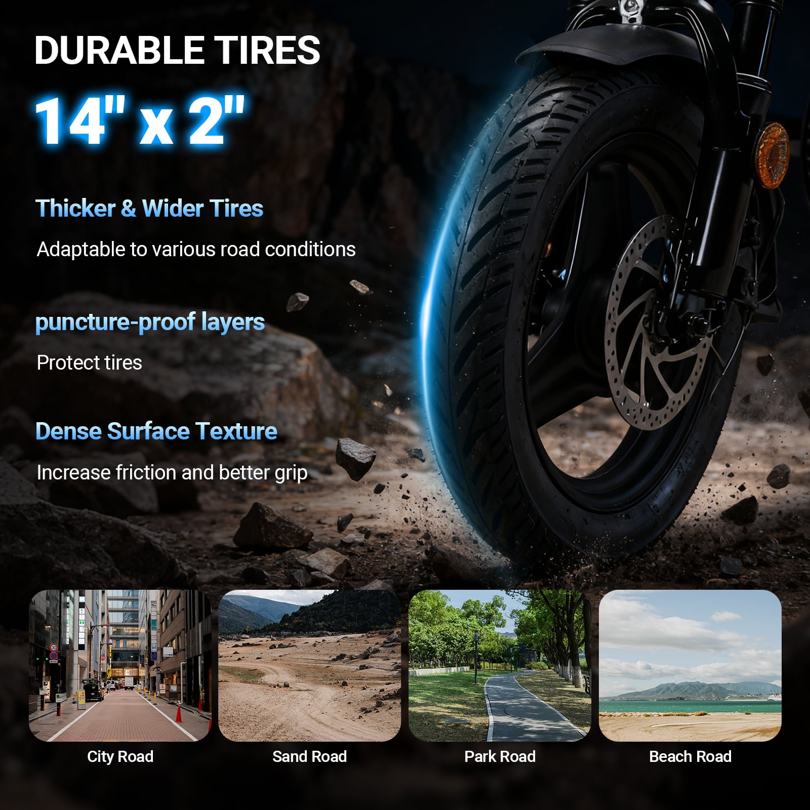 Inlife 14" Folding Electric Bike 15AH Battery Ebike 900W Electric Folding Bicycle 35 Miles Range