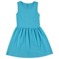 thumbnail image 2 of Pink Angel 3-Pack Girls' Dresses, Kids Casual Fit and Flare Sleeveless Summer Dress & School Outfit, 100% Cotton -Pink/Aqua/Yellow, 2 of 10