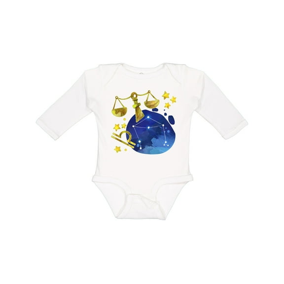 Inktastic Libra Constellation Zodiac Sign Illustration Boys or Girls Long Sleeve Baby Bodysuit