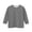 Gray, variant on SROBPTY Big Girls Shirts Solid Crew Neck 3/4 Sleeve Casual Breathable Tops for 4-14Y