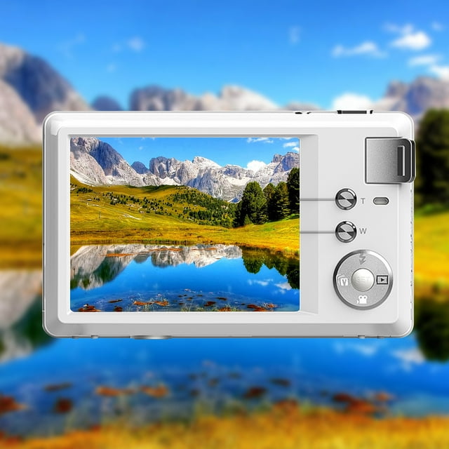 Cámara digital 4K de alta definición de 3 pulgadas, cámara digital de pantalla grande con 16x y enfoque automático con escena inteligente, foto digital