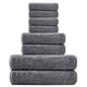 thumbnail image 5 of Juego de toallas Tens Towels, 8 piezas, 100% algodón, gris oscuro, 5 of 7