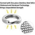 thumbnail image 6 of Dr.Fish Stainless Steel Split Ring High Strength 9-400LB Flattened Hyper Wire Heavy Duty Lure Ring Saltwater Terminal Tackle Connector Jigging Trolling, 6 of 8