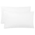 thumbnail image 1 of Funda de Almohada de Microfibra PiccoCasa Juego de 2 Suaves Transpirables con Cierre de Cremallera Blanco 51x91cm, 1 of 6