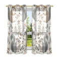 thumbnail image 2 of Squirrels Leaves Flowers Blackout Curtains Thermal Insulation 63 inch Grommet for Bedroom Living Room Bathroom Kitchen Windows 2 Pack, 2 of 6