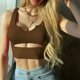 thumbnail image 2 of Camiseta sin mangas corta con cuello en U para mujer, chaleco sin mangas de verano ajustado, ajustado, de Color puro, 2 of 6