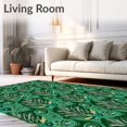 thumbnail image 2 of ODIKA 5' x 7' Machine Washable Non-Slip Area Rug, Art Nouveau leaf High Traffic Rug, Green, 613488, 2 of 7
