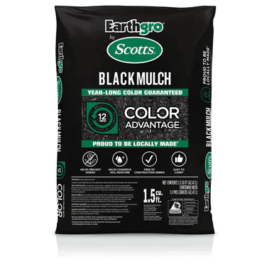 1.5 cu. ft. Black Wood Shredded Bagged Mulch