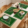thumbnail image 5 of St.Patrick's Day Placemats Set of 6 Lucky Shamrock Leopard Farmhouse Plaid Place Mats Indoor Wipeable Table Mats Washable Cloth Dining Table Placemats for Kitchen Holiday Party Home Decor 13x19 Inch, 5 of 9