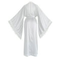 thumbnail image 7 of Women's Ice Robe With Trim Kimono Feather Trim Long Bathrobe With Tie plus Size Long Robes Front Zip up Female Robes Long Towel Wrap Woman Robe Womens Robes Long Fuzzy Bathrobes for Women Knee Length, 7 of 7