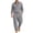 Gray, variant on Delconic Mens Two Piece Outfit Long Sleeve Button Front Shirt and Drawstring Straight Leg Pants Casual Vacation Set Army Green L