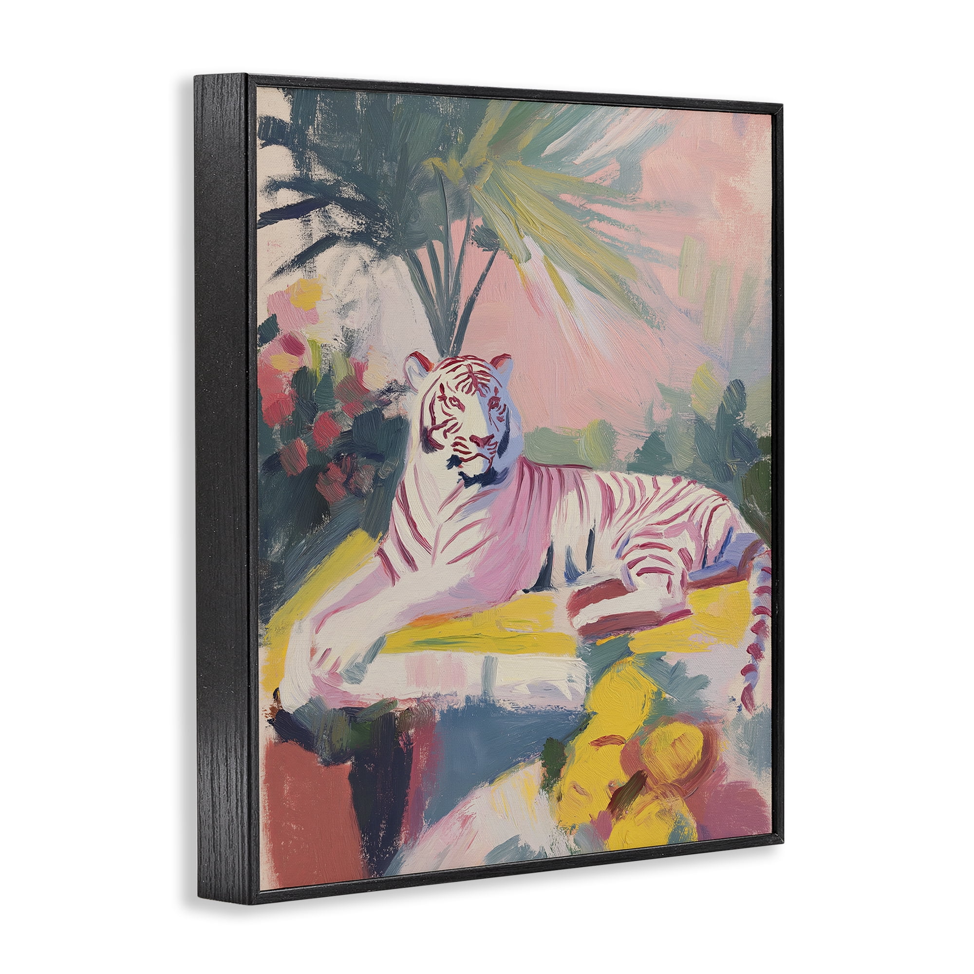 Stupell Industries In The Quiet Shade Tiger Black Framed Giclee Art, design by Svetlana Aleynikova