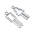 thumbnail image 1 of Wosthever Señal de baño fácil de usar para puerta de baño acrílica, señal de inodoro segura y duradera, señal adhesiva para puerta, Decoración del hogar una plata, 1 of 6