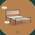thumbnail image 6 of Rest Haven Ashland Metal and Wood Platform Bed, Queen, Gray Brown, 6 of 10