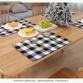 thumbnail image 4 of MOPOOR Christmas Decorations Placemats,Checkered Placemats,Black & White Checker, Quality Thin and Long-Lasting Placemats for Dining Table, 4 of 9
