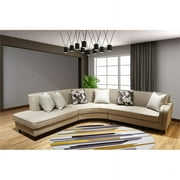 New Spec Valencia Mid Century RHF Sectional in Beige