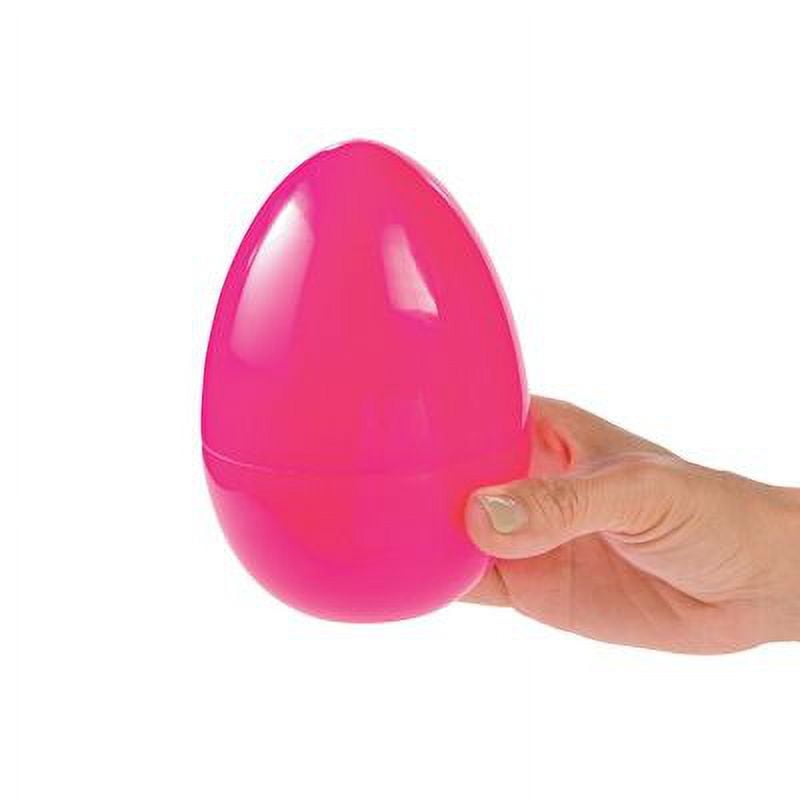 Fun Express Jumbo Fillable Plastic Easter Eggs 12 Pieces 6 Inch