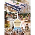 thumbnail image 5 of Anchor Pink Table Cloth, Modern Navy Blue White Striped Nautical Waterproof Tablecloth for Square Tables, Reusable Washable Fabric Table Cover for Restaurant Kitchen Dining Tables 60"x60", 5 of 6