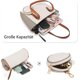 thumbnail image 4 of Bolsos de mano y de hombro grandes para viajes, trabajo y escuela: conjunto de 3 piezas de bolsos de mano para mujer de cuero sintético de primera calidad, 4 of 6
