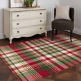 thumbnail image 3 of Fall Buffalo Plaid Area Rugs 4'x6', Washable Small Throw Rugs for Office Bathroom, Vintage Red Green Check Farmhouse Indoor Outdoor Rug Non-Slip Low Pile Carpet Runner Reversible Floor Mats, 3 of 8