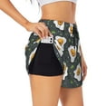 thumbnail image 5 of Rocae Cute Poached Eggs for Women's Athletic Shorts Quick Dry Workout Hiking Shorts With Pockets for Running, Yoga, Gym, Sports Medium, 5 of 9