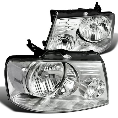 2005 F150 Emblems Spec-D Tuning For 2004-2008 Ford F150 Pickup Truck Crystal Clear Head Lights 2004 2005 2006 2007 2008 (Left+Right) ()