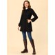 thumbnail image 3 of Abrigo de Invierno Allegra K con Botón Delantero y Cuello Peter Pan Negro M, 3 of 6
