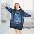 thumbnail image 5 of FORMRS Wearable Blanket Hoodie with Sleeves for Kids Cozy Flannel Sweatshirt, Window Space, 5 of 7