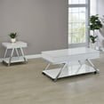 thumbnail image 3 of Zena White Square End Table, 3 of 6