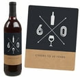 thumbnail image 3 of Big Dot of Happiness 60th Milestone Birthday Gift For Men - Wine Bottle Label Stickers - Set of 4, 3 of 8
